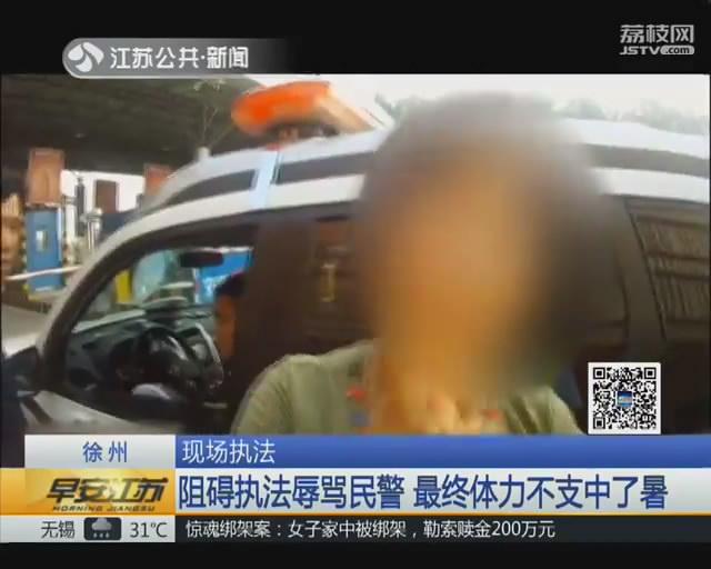 女子阻碍执法辱骂民警 结果体力不支中暑倒下了